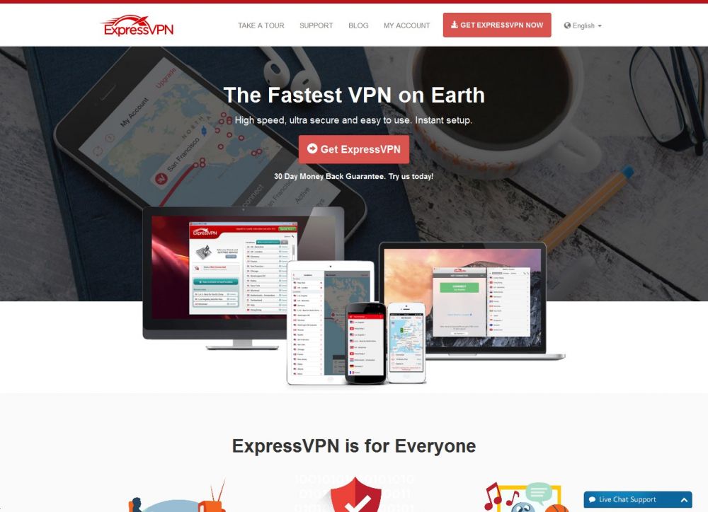 expressvpn.com Screenshot