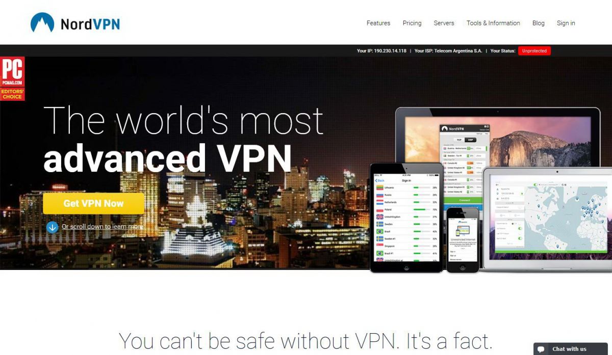 nordvpn.com Screenshot